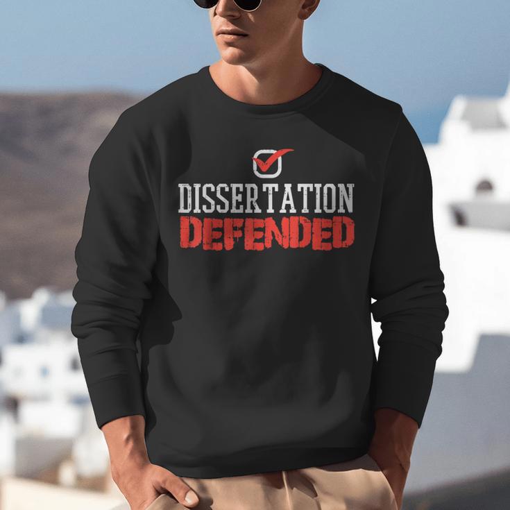 Dissertation Defended Doctorate Doctoral PhD Graduation Unisex Sweatshirt