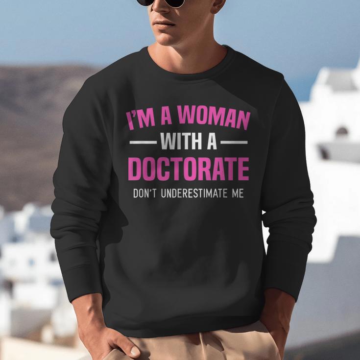Doctoral Degree Graduation Woman With a Doctorate Unisex Sweatshirt