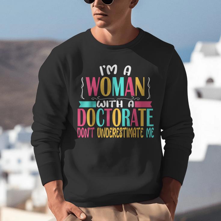 Doctorate Degree PhD Graduation PsyD Woman EdD Psychology Unisex Sweatshirt