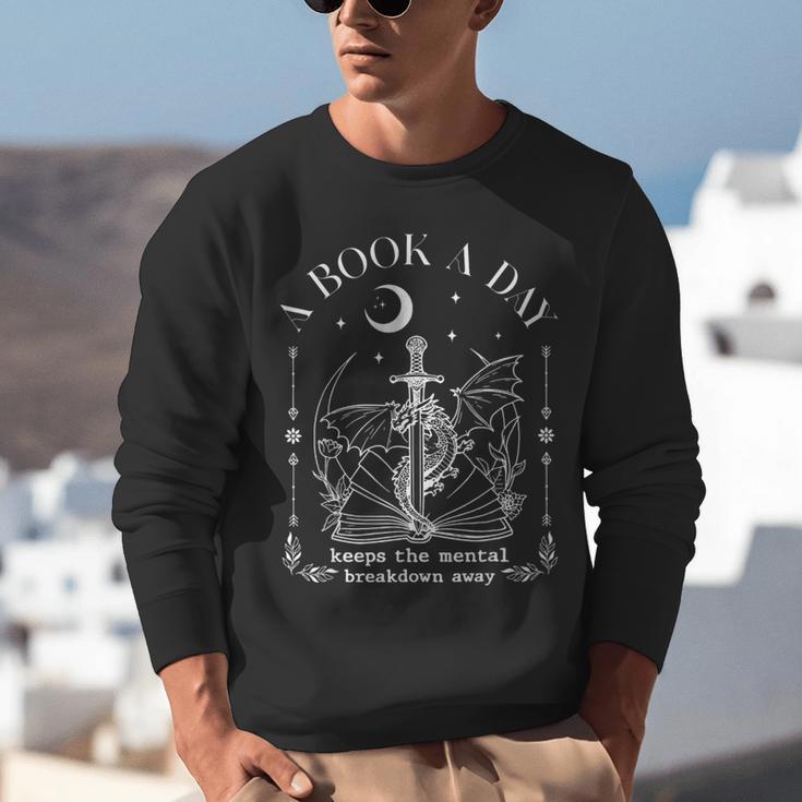 Dragon A Book A Day Keeps The Mental Breakdown Away Unisex Sweatshirt