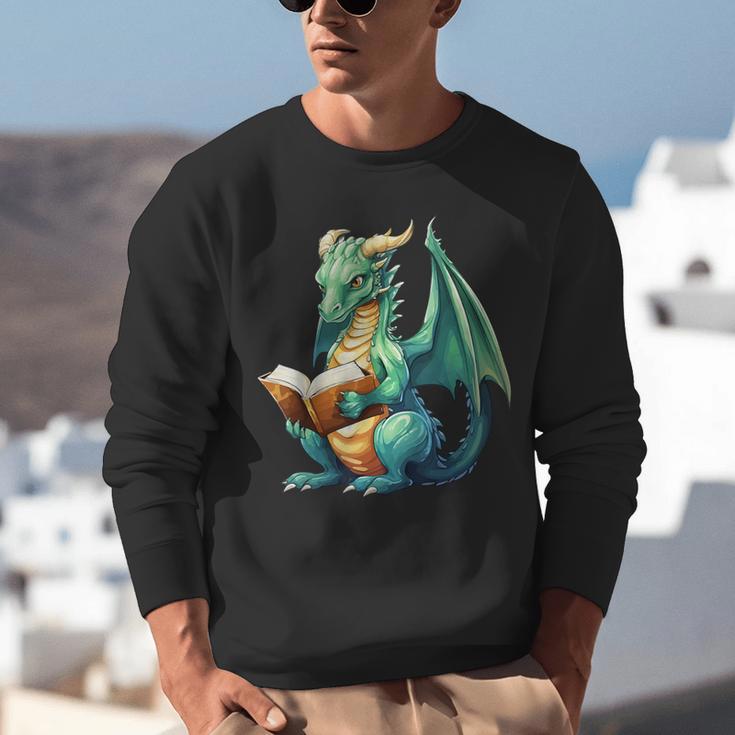 Dragon With Book Unisex Sweatshirt Dragon With Book Unisex Sweatshirt