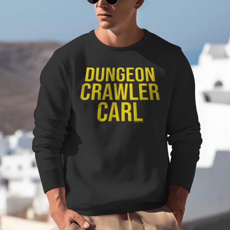 Dungeon Crawler Carl Yellow Text Logo LitRPG Series Book Unisex Sweatshirt