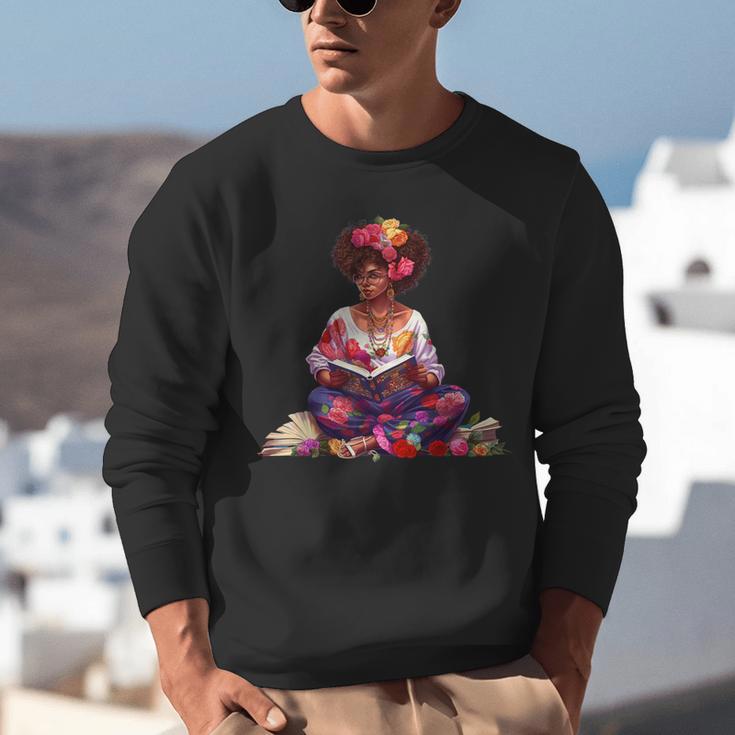 Educated Melanin Queen Afro Women Reading Book History Unisex Sweatshirt Educated Melanin Queen Afro Women Reading Book History Unisex Sweatshirt