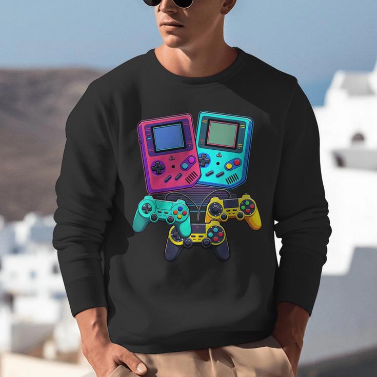 Eighties Console Controller Gaming Player Gadget Nostalgia Unisex Sweatshirt