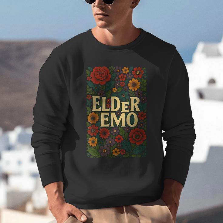 Elder Emo Floral Gothic Vintage Nostalgia Unisex Sweatshirt Elder Emo Floral Gothic Vintage Nostalgia Unisex Sweatshirt