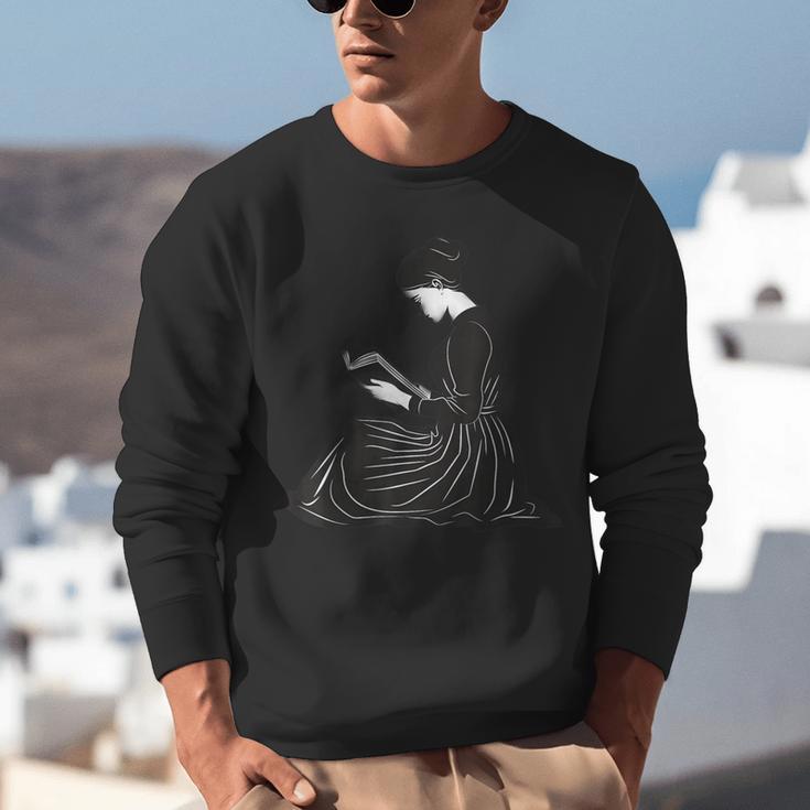 Emily Dickinson Reading A Book Unisex Sweatshirt