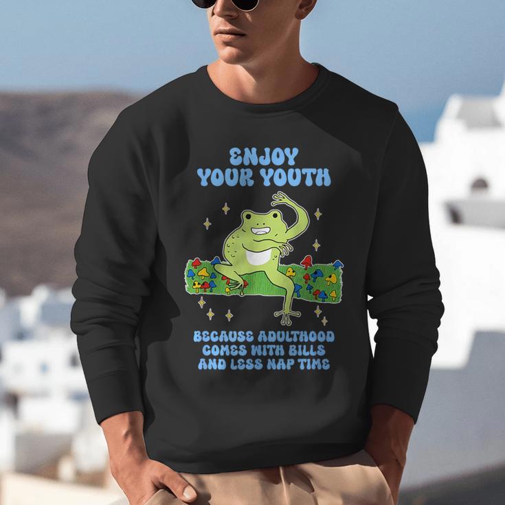 Enjoy Adulthood Comes With Bills Nostalgia Regret Unisex Sweatshirt Enjoy Adulthood Comes With Bills Nostalgia Regret Unisex Sweatshirt