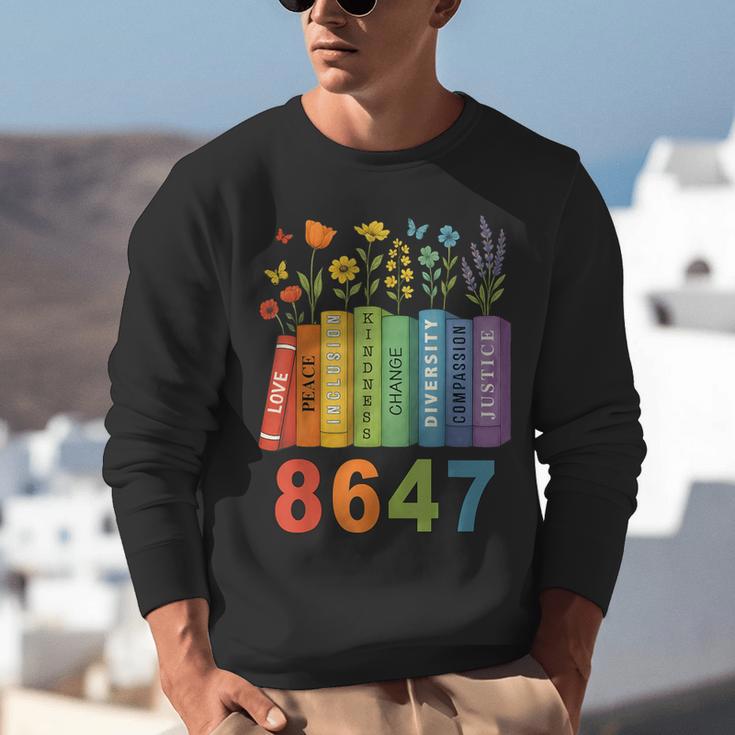 Equal Rights Book Flower Resist 86 47 Feminist Women Rights Unisex Sweatshirt