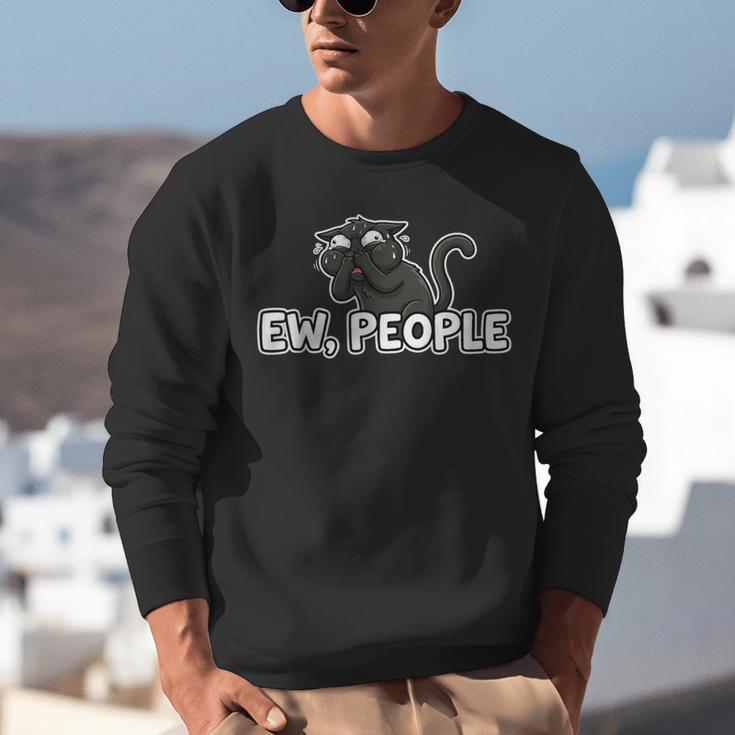 Ew People Cat Anti Social Introvert Unisex Sweatshirt Ew People Cat Anti Social Introvert Unisex Sweatshirt