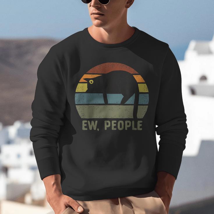 Ew People Cat Lazy Introvert Anti Social Unisex Sweatshirt Ew People Cat Lazy Introvert Anti Social Unisex Sweatshirt