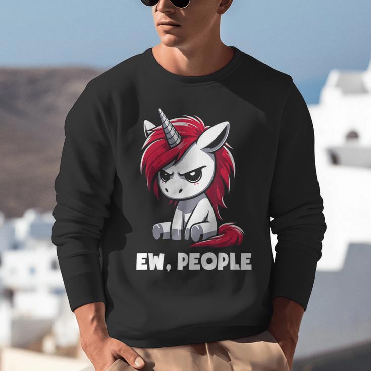 Ew People Unicorn Sarcastic Humor Introvert Unisex Sweatshirt Ew People Unicorn Sarcastic Humor Introvert Unisex Sweatshirt