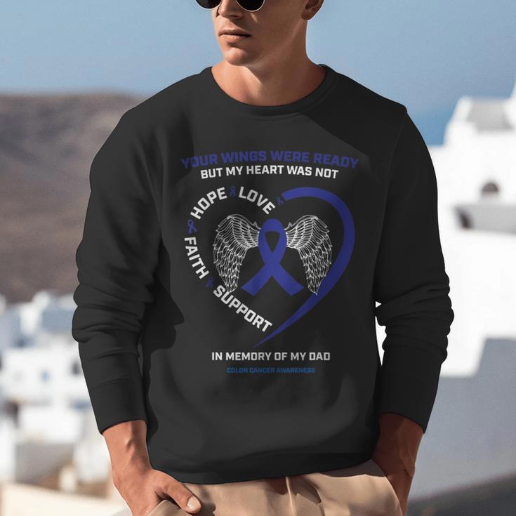 Faith Hope Love In Memory Of My Dad Colon Cancer Awareness Unisex Sweatshirt