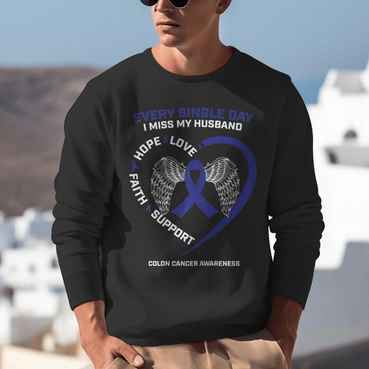 Faith Hope Love In Memory Of Husband Colon Cancer Awareness Unisex Sweatshirt
