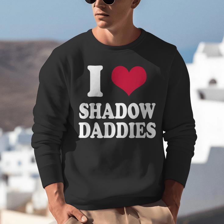 Fantasy Romantasy Book Lover I Love Heart Shadow Daddies Unisex Sweatshirt