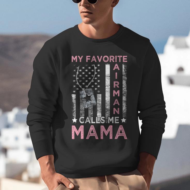 My Favorite Airman Calls Me Mama Airman Graduation Mom Unisex Sweatshirt