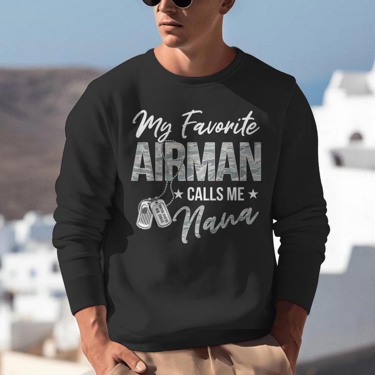 My Favorite Airman Calls Me Nana US Air Force Graduation Unisex Sweatshirt