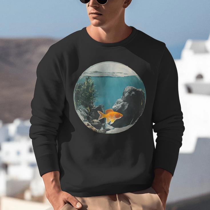 Fish Bowl Frutiger Aero Y2K Retro Vibes Unisex Sweatshirt