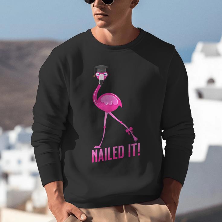 Flamingo Nailed It Graduation Flamingo Unisex Sweatshirt