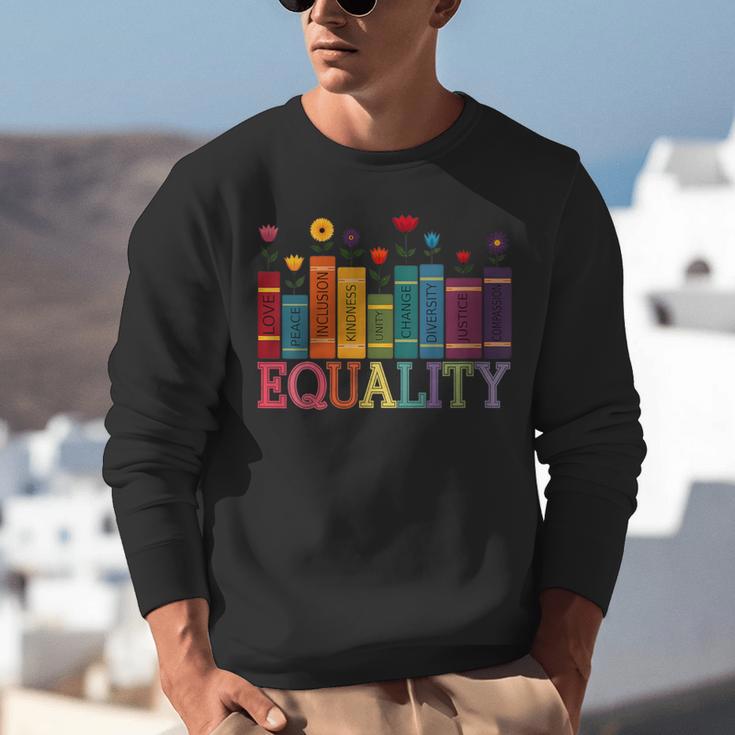Floral Flower Book Equality Human Rights Women's Rights Unisex Sweatshirt