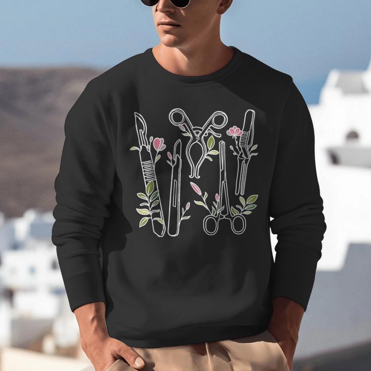 Floral Surgical Tech Surgery Medical Med School Graduation Unisex Sweatshirt