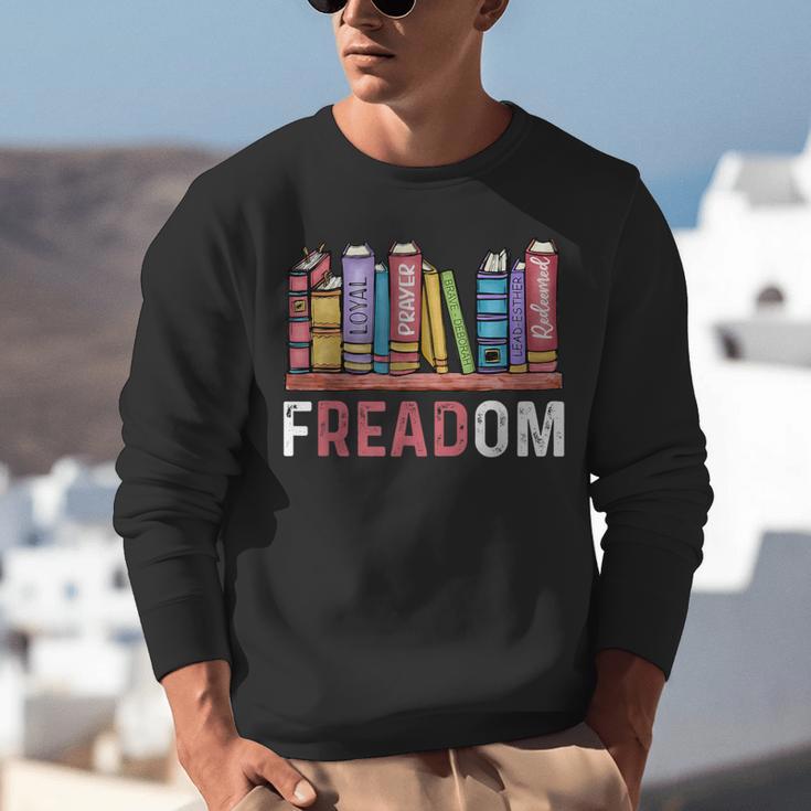Freadom Anti Ban Books Freedom To Read Book Lover Reading Unisex Sweatshirt