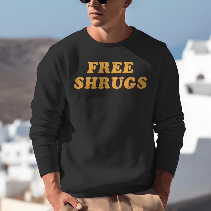 Free Shrugs Don't Care Introvert Unisex Sweatshirt