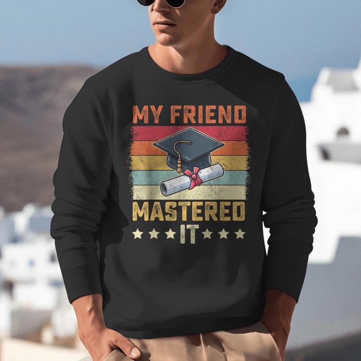 My Friend Mastered It Master's Degree Graduation Vintage Unisex Sweatshirt