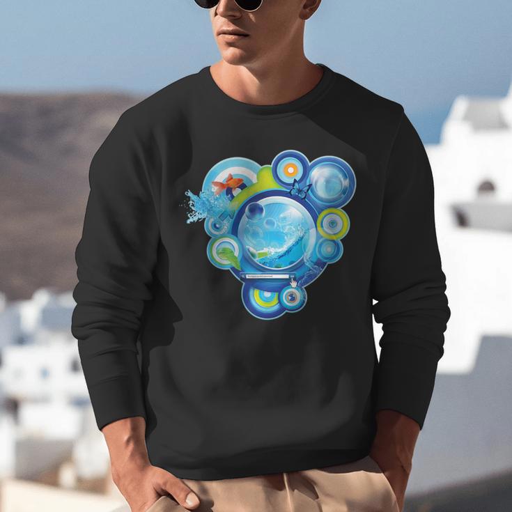Frutiger Aero Metro Abstract Maximalism 2000s Nostalgia Unisex Sweatshirt