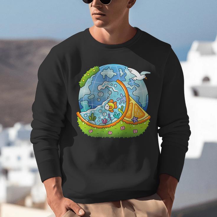 Frutiger Aero Y2K Fashion Trends Statement Piece Tech Orange Unisex Sweatshirt