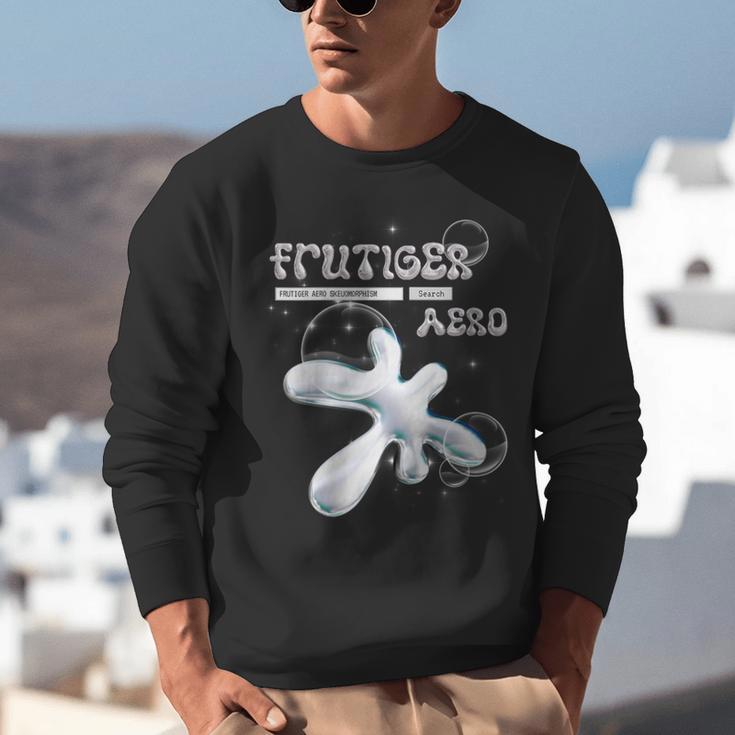 Frutiger Aero Y2K Fashion Trends Statement Piece Tech Orb Unisex Sweatshirt