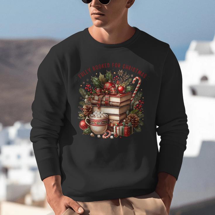 Fully Booked For Christmas Cozy Holiday Books Winter Reading Unisex Sweatshirt
