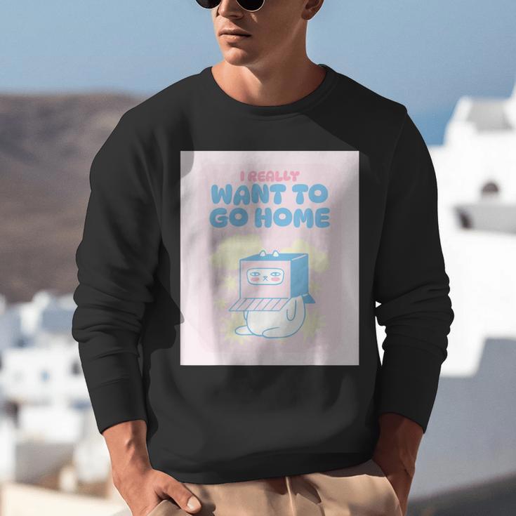Fun Cute Introvert Cat Character Quote Men Women Unisex Sweatshirt Fun Cute Introvert Cat Character Quote Men Women Unisex Sweatshirt
