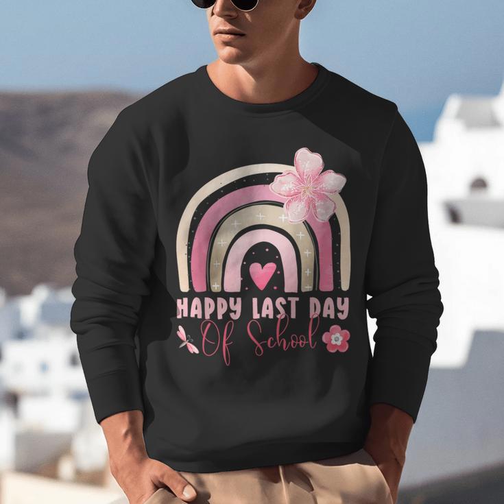 Fun Happy Last Day Of School Girl Student Graduation Rainbow Unisex Sweatshirt