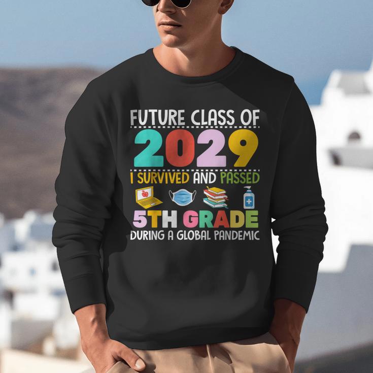 Future Class Of 2029 I Survived Passed 5th Grade Graduation Unisex Sweatshirt