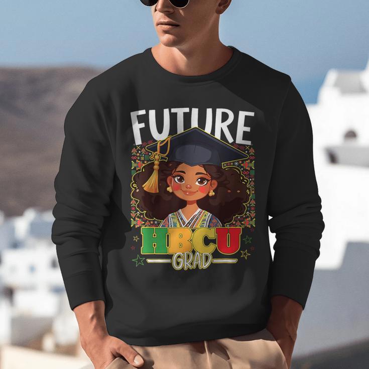 Future HBCU Grad Afro Girl College Graduation Kids Unisex Sweatshirt