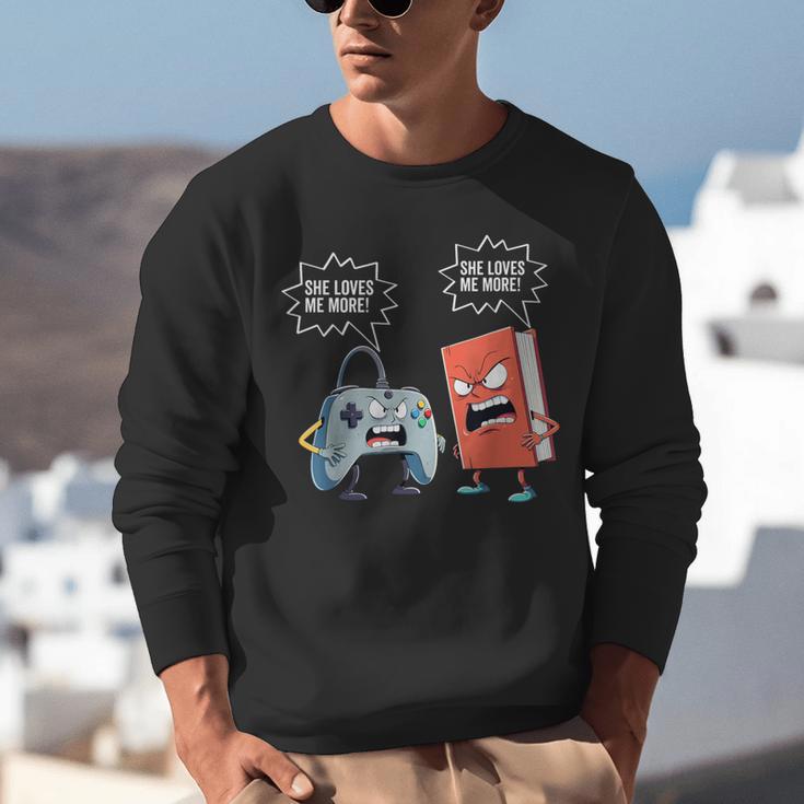 Gamer Book Lover Girl Women Bookworm Video Gaming Daughter Unisex Sweatshirt Gamer Book Lover Girl Women Bookworm Video Gaming Daughter Unisex Sweatshirt