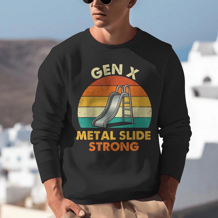 Gen X Slide Strong Generation X Gen Xer Nostalgia Unisex Sweatshirt