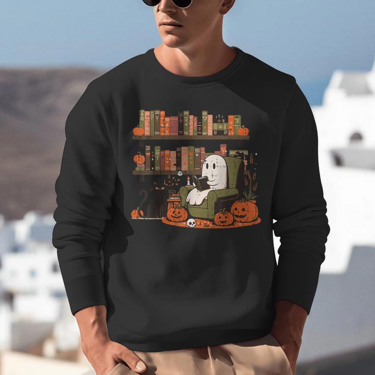 Ghost Library Reading Books Halloween Men Women Kids Unisex Sweatshirt Ghost Library Reading Books Halloween Men Women Kids Unisex Sweatshirt