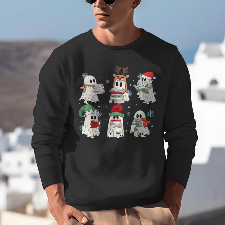 Ghost Santa Elf Squad Read Books Bookish Librarian Christmas Unisex Sweatshirt Ghost Santa Elf Squad Read Books Bookish Librarian Christmas Unisex Sweatshirt