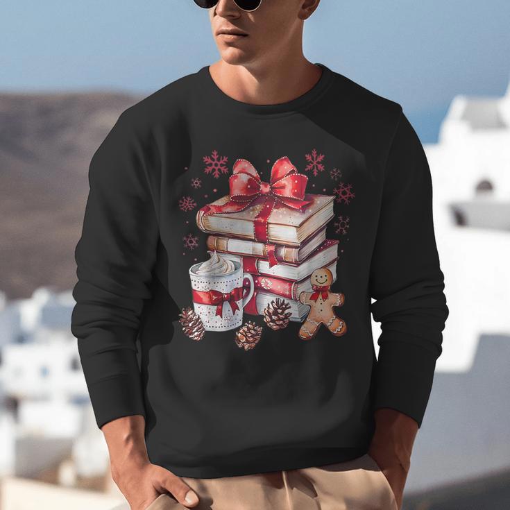 Girly Coquette Gingerbread Books And Hot Cocoa Cozy Season Unisex Sweatshirt Girly Coquette Gingerbread Books And Hot Cocoa Cozy Season Unisex Sweatshirt