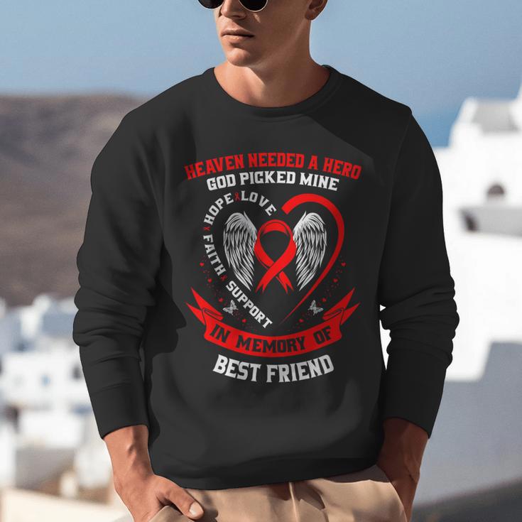 Go Red In Memory Of Best Friend Heart Disease Awareness BFF Unisex Sweatshirt Go Red In Memory Of Best Friend Heart Disease Awareness BFF Unisex Sweatshirt