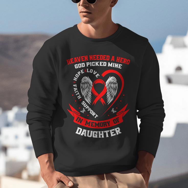 Go Red In Memory Of Daughter Heart Disease Awareness Graphic Unisex Sweatshirt Go Red In Memory Of Daughter Heart Disease Awareness Graphic Unisex Sweatshirt