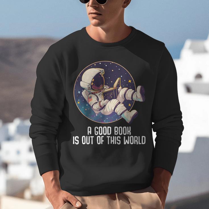 Good Book Is Out Of This World Astronaut Space Unisex Sweatshirt