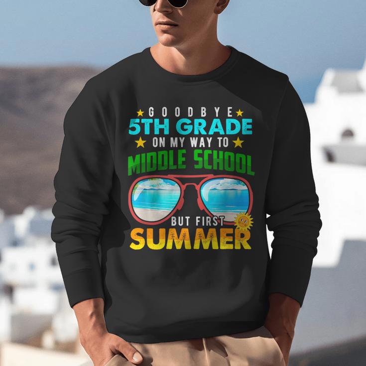 Goodbye 5th Grade Graduation To 6th Grade Hello Summer Kids Unisex Sweatshirt