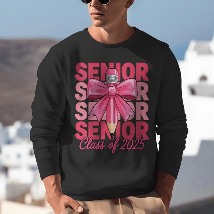 Graduate 2025 For Senior 2025 Graduation Coquette Pink Bow Unisex Sweatshirt