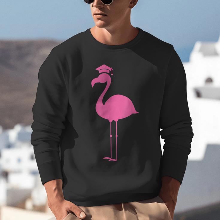 Graduate Cute Pink Flamingo Graduation Unisex Sweatshirt