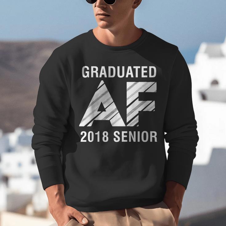 Graduated AF 2018 Senior Graduation Shirt Unisex Sweatshirt