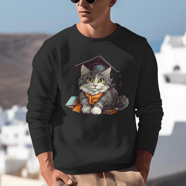 Graduation Cat Graduation Present For Graduate Grad Unisex Sweatshirt Graduation Cat Graduation Present For Graduate Grad Unisex Sweatshirt