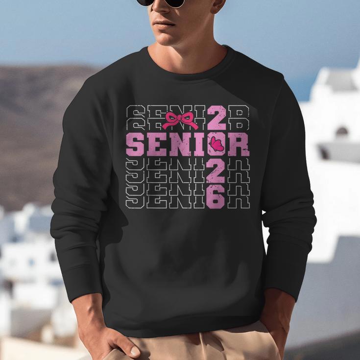 Graduation Class Of 2026 Senior 2026 Pink Bow Coquette Unisex Sweatshirt