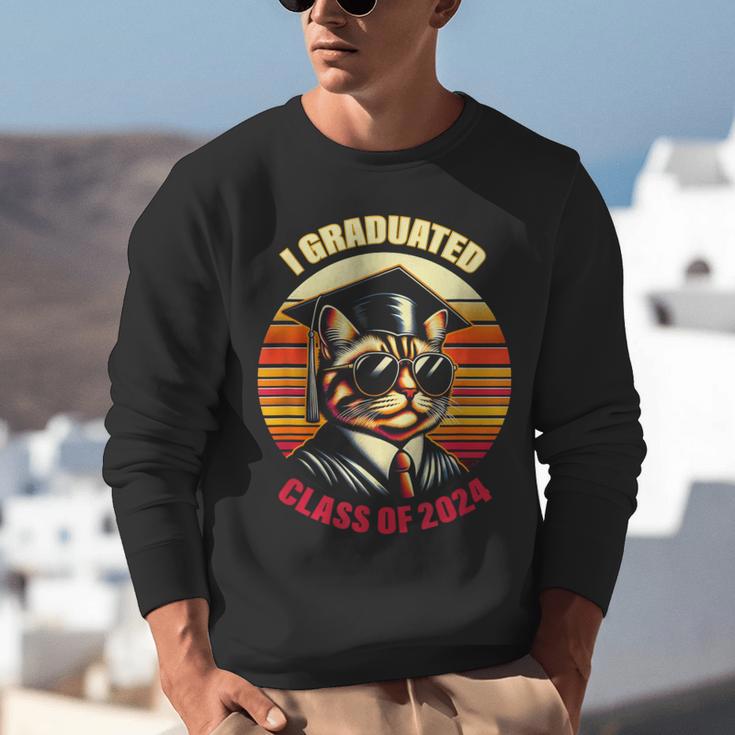 Graduation Day 2024 Graduate For School Degree College Cat Men Women Unisex Sweatshirt